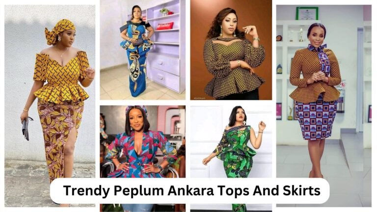 Trendy Peplum Ankara Tops And Skirts