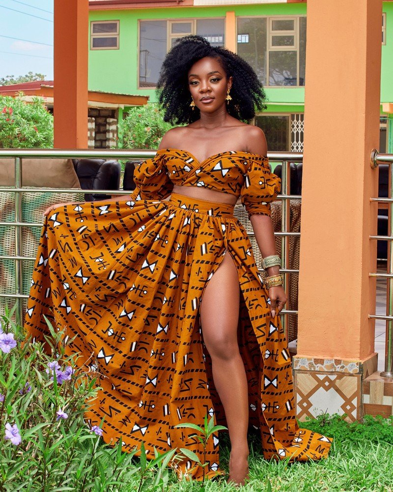 ankara crop top and skirts