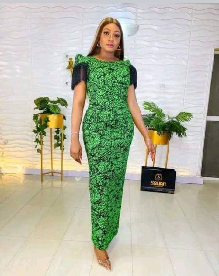 pencil ankara gown